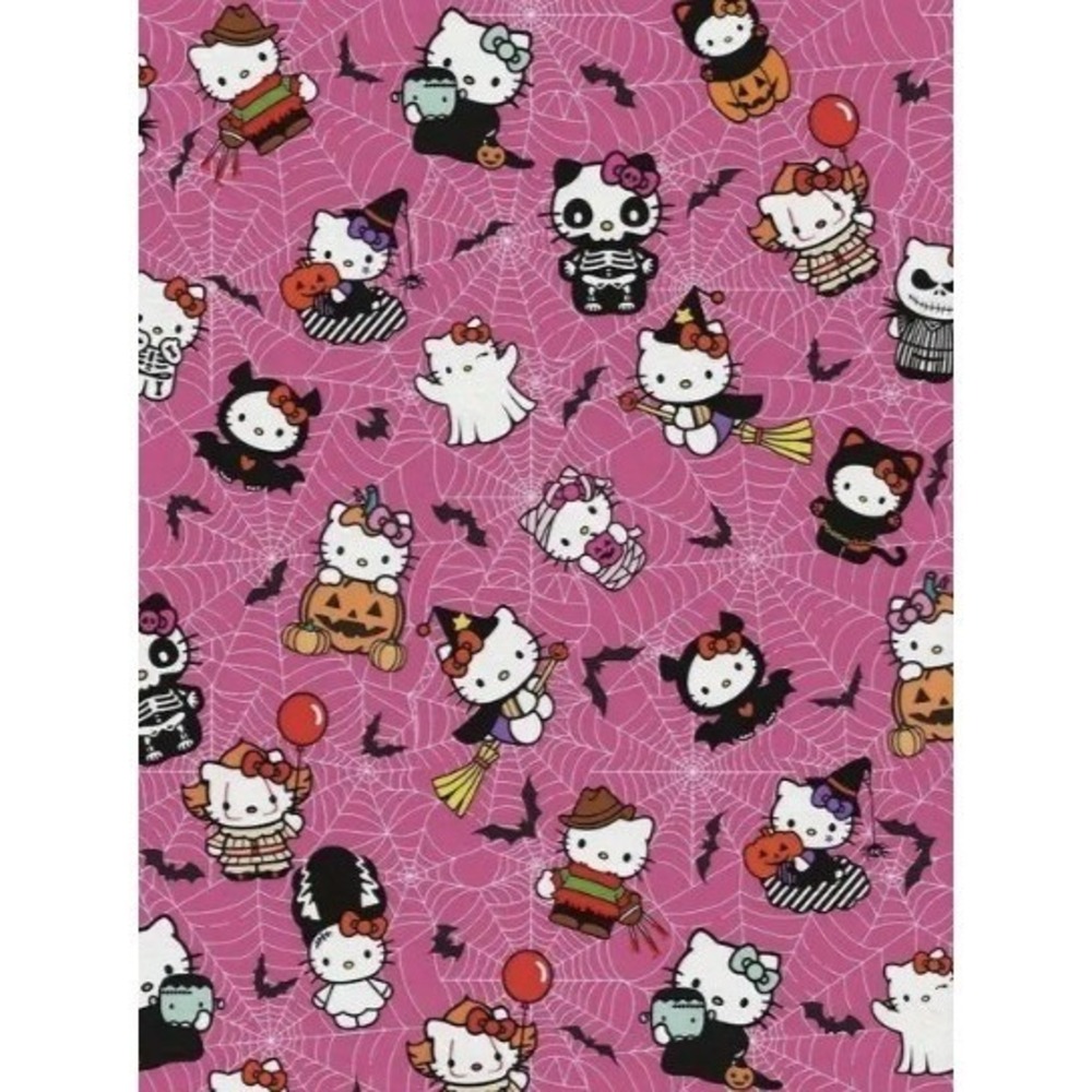 Sanrio Throw Blanket Hello Kitty Halloween Pink Spooky Bat # 60x80